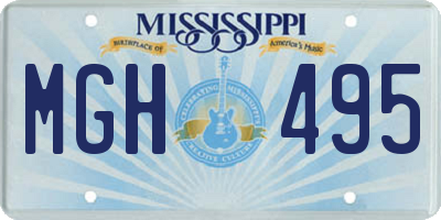 MS license plate MGH495