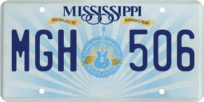 MS license plate MGH506