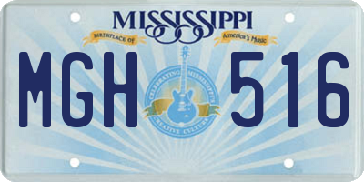 MS license plate MGH516