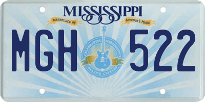 MS license plate MGH522