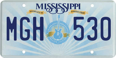 MS license plate MGH530