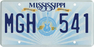 MS license plate MGH541