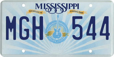 MS license plate MGH544