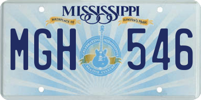 MS license plate MGH546