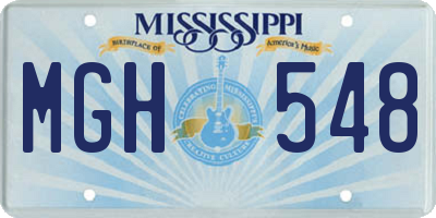 MS license plate MGH548