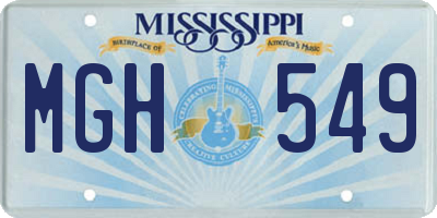 MS license plate MGH549
