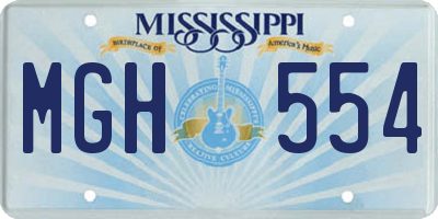 MS license plate MGH554
