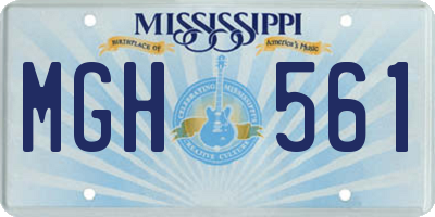 MS license plate MGH561