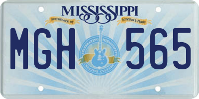 MS license plate MGH565