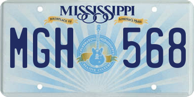 MS license plate MGH568