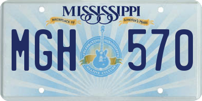 MS license plate MGH570