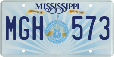 MS license plate MGH573