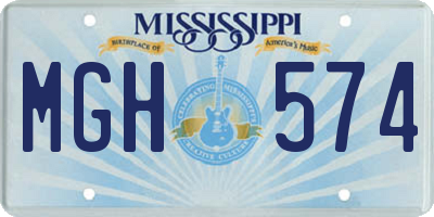 MS license plate MGH574