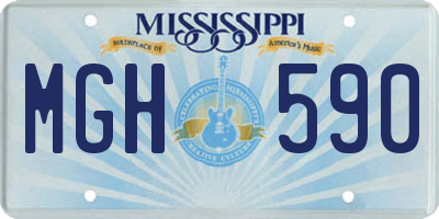 MS license plate MGH590