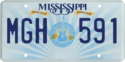 MS license plate MGH591