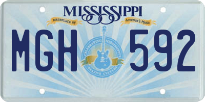 MS license plate MGH592