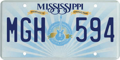 MS license plate MGH594