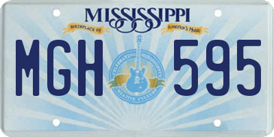 MS license plate MGH595