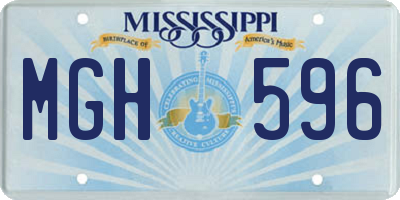 MS license plate MGH596
