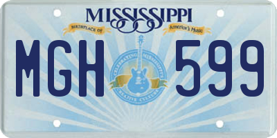 MS license plate MGH599