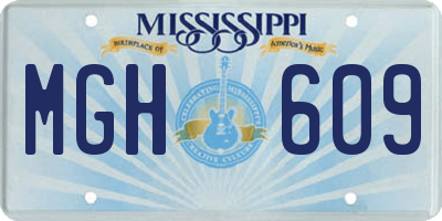 MS license plate MGH609