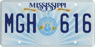 MS license plate MGH616