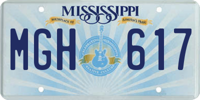 MS license plate MGH617