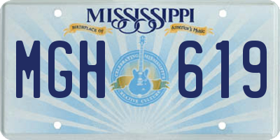 MS license plate MGH619
