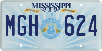 MS license plate MGH624