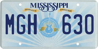 MS license plate MGH630