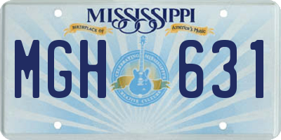 MS license plate MGH631