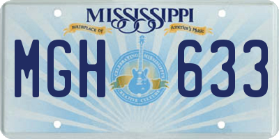 MS license plate MGH633