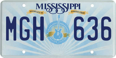 MS license plate MGH636