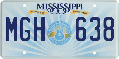 MS license plate MGH638