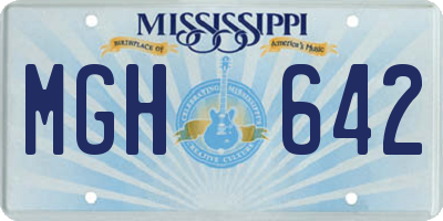 MS license plate MGH642