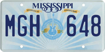 MS license plate MGH648