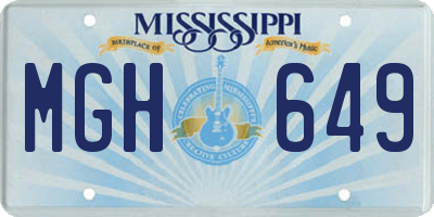 MS license plate MGH649