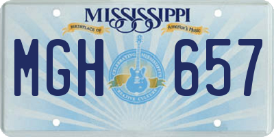 MS license plate MGH657