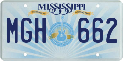 MS license plate MGH662