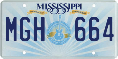 MS license plate MGH664