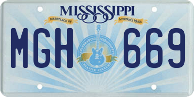 MS license plate MGH669