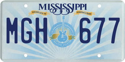 MS license plate MGH677
