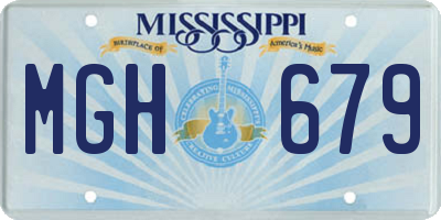 MS license plate MGH679