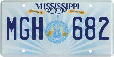 MS license plate MGH682