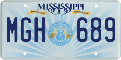 MS license plate MGH689