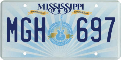 MS license plate MGH697