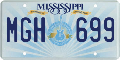 MS license plate MGH699