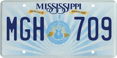 MS license plate MGH709