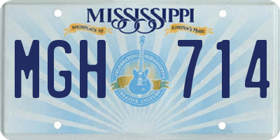 MS license plate MGH714