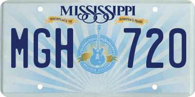 MS license plate MGH720